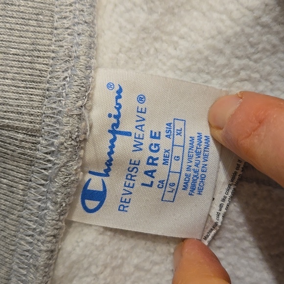 Champion Light Gray Joggers with Logo Men's LARGE - Picture 2 of 12